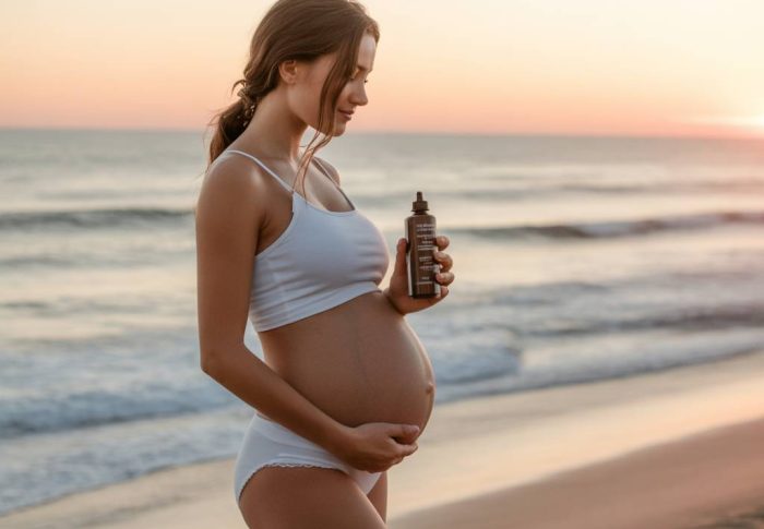 Autobronzant femme enceinte : quels produits choisir sans danger pour bébé